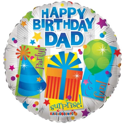 18" Happy Birthday Dad Foil Balloon