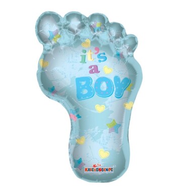 36" Baby Boy Footprint Super Shape Balloon