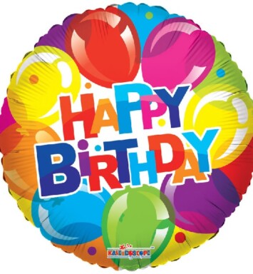 18" Birthday Shiny Balloons Foil Balloon