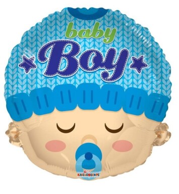 18" Baby Boy Head Foil Balloon