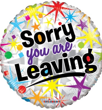 18" Sorry You Are Leaving Foil Balloon