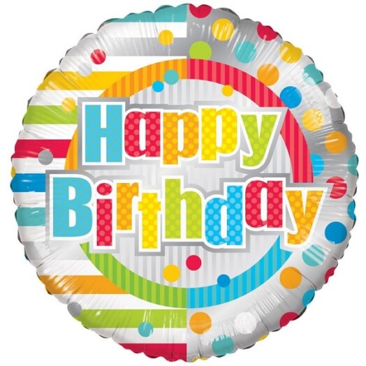 18" Unisex Happy Birthday Foil Balloon