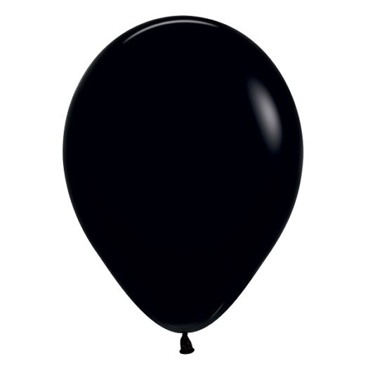 12 Inch Fashion Black Latex Balloons 50ct