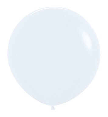 24 Inch Fashion White Latex Balloons 3ct