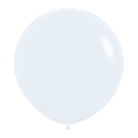 24 Inch Fashion White Latex Balloons 3ct