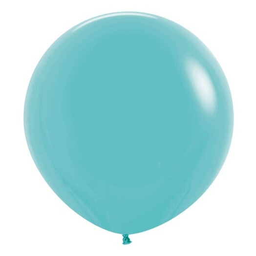24 Inch Fashion Caribbean Blue Latex Balloons 3ct