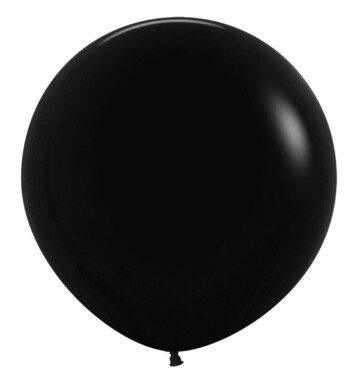 24 Inch Fashion Black Latex Balloons 3ct
