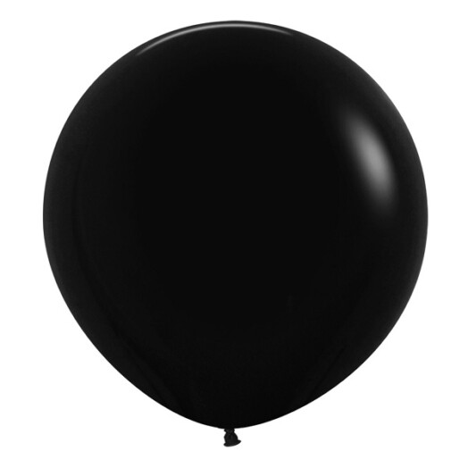 24 Inch Fashion Black Latex Balloons 3ct