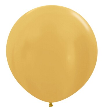 24 Inch Metallic Pearl Gold Latex Balloons 3ct