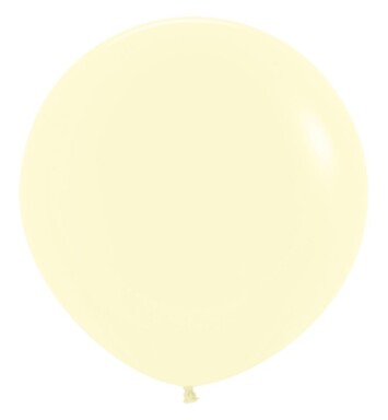 36 Inch Pastel Matte Yellow Latex Balloons 2ct