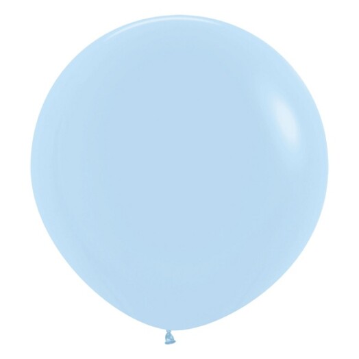 24 Inch Pastel Matte Blue Latex Balloons 3ct