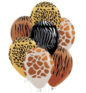 12 Inch Animal Print Latex Balloons