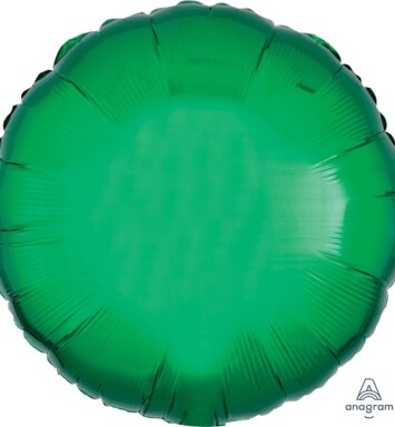 Unpackaged 18" Metallic Round Foil Balloon - Green