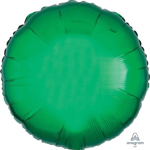 Unpackaged 18" Metallic Round Foil Balloon - Green