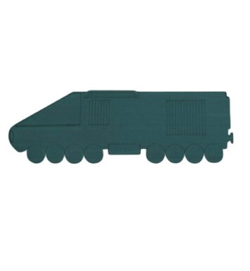 Train Intercity Foam Floral Frame