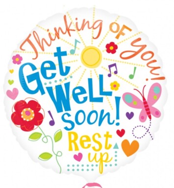 17 Inch Get Well Soon Messages Foil Balloon