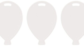 Plastic Weights Balloon Shapes - White