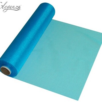 29cm x 25m Eleganza Sheer Organza Turquoise