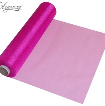 29cm x 25m Eleganza Sheer Organza Fuchsia