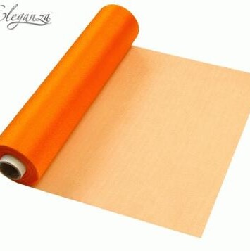 29cm x 25m Eleganza Sheer Organza Orange