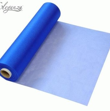 29cm x 25m Eleganza Sheer Organza Royal Blue