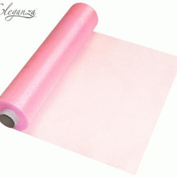 29cm x 25m Eleganza Sheer Organza Fashion Pink