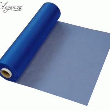 29cm x 25m Eleganza Sheer Organza Navy Blue