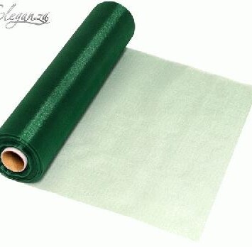 29cm x 25m Eleganza Sheer Organza Green