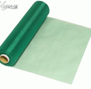 29cm x 25m Eleganza Sheer Organza Emerald Green