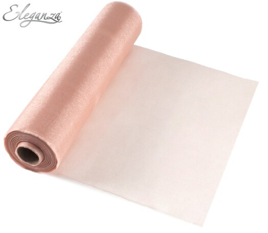 29cm x 25m Eleganza Sheer Organza Rose Gold