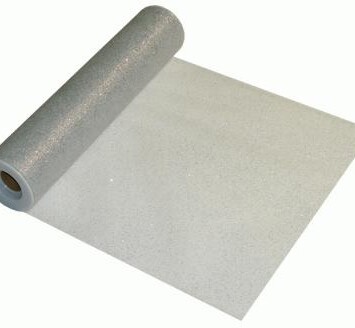12 Inch x 25yds Tulle Finesse Metallic Silver