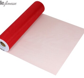 12 Inch x 25yds Tulle Finesse Red