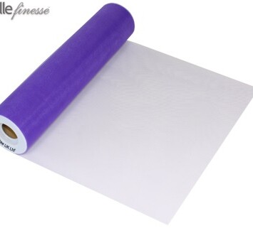 12 Inch x 25yds Tulle Finesse Purple