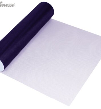 12 Inch x 25yds Tulle Finesse Navy Blue