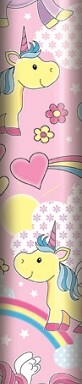 Box of 12 2.5m Unicorn Gift Wrap