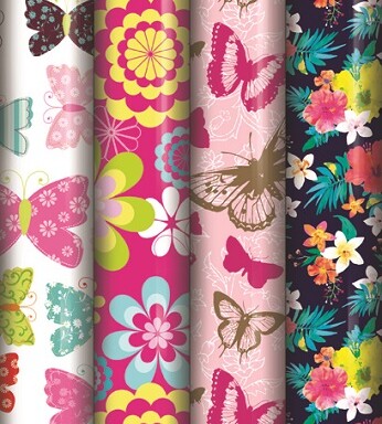 Box of 39 3m Floral Gift Wrap