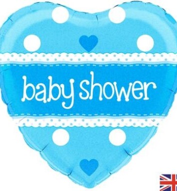18" Baby Shower Blue Foil Balloon