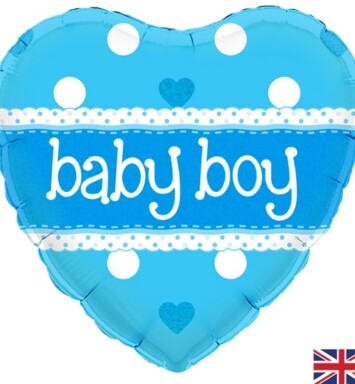 18" Baby Boy Heart Foil Balloon