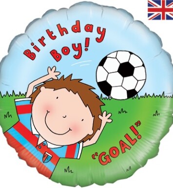 18" Happy Birthday Footballer Foil Balloon