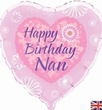18" Happy Birthday Nan Foil Balloon