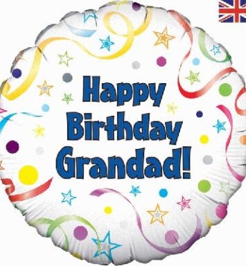 18" Happy Birthday Grandad Foil Balloon