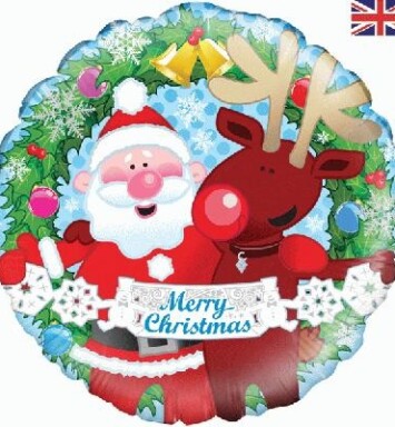 18" Christmas Friends Holographic Foil Balloon