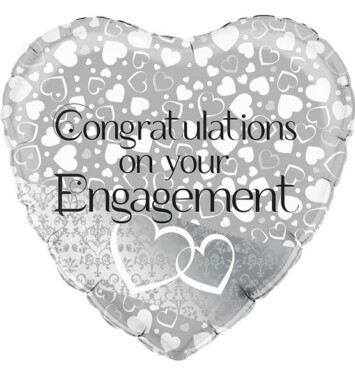 18" Entwined Hearts Engagement Foil Balloon
