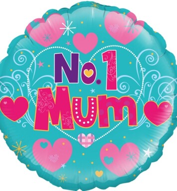 18" Number 1 Mum Foil Balloon