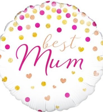18" Best Mum Holographic Foil Balloon