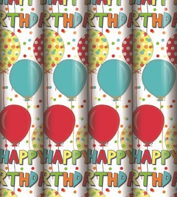 Box of 12 2.5m Balloons Gift Wrap