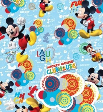 Mickey Mouse 2 Sheet/2 Tag Gift Wrap