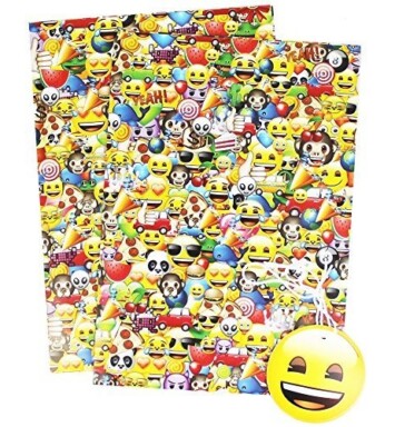 Emoji 2 Sheet/2 Tag Gift Wrap