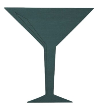 Cocktail Glass Foam Floral Frame