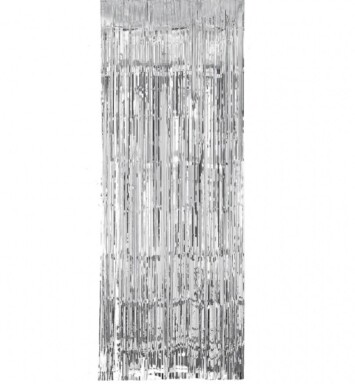 Metallic Door Curtain - Silver